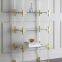 Clear Acrylic Wall Mounted Cosmetic Shelf Plexiglass Ladder Shelf