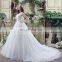 Wholesale Cap Sleeve Lace Top Organza Wedding Dresses SQS041