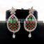 Traditional Bollywood Style Earring - CZ Earring - Party Wear CZ Earring - American Diamond CZ Earring - Fashion Wear CZ Earring