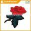 Tajima embroidered red rose flower design sew on applique patch