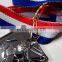 shiny silver plated custom medal for football sport event enbossed figures offered