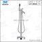 Top-end New design Luxury Solid Brass Chrome Finish Floor Stand Bath Filler Mixer Tap Freestanding Bathtub Faucets