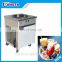 Stainless professional marble cold stone rolled fried ice cream machine double