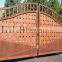 Laser Cut Corten Steel Garden Gates With Black Powder Coated Posts
