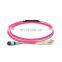 4 6 8 12 24 Core Hybrid Fiber Patch Cord MPO MTP To LC Single Mode Fiber Optic Break Out Ruggedized Patch Cord Jumper