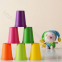Creative travel portable rainbow cup 7 mould outdoor picnic plastic cup set mould juice cup handy cup mould