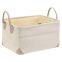 Cotton rope storage basket rectangle storage basket cotton canvas folding laundry basket