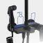 Bath Shower Faucets Set Black Colour Cold Hot 4-function With Sprayer