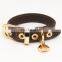 Lovely and cute fashion leather dog collar Pet leash and collar set