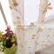 Wholesale simple modern transparent living room French window embroidery sheer curtains beige