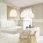 Modern White Glass Ceiling Light Bedside Retro Decorative Pendant Lamp