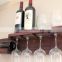 Stain color antique wooden wine rack,wine wall shelf accept OEM