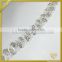 Cheap price silver crystal metal necklace rhinestone chain bridal trim for dresses FC641