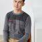 Autumn &Winter New Men's Round Neck Long-Sleeved Cashmere Sweater Knitted Bottoming Sweater Warm Sweater Pure Color Jacquard