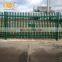 Green Powder Coated Palisade Fence Gate Design