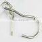 Nickle metal shower curtain hooks with metal clips