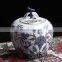 Classical chinese blue and white ceramic storage apple shape jar