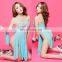 Womens Erotic V-Neck Babydoll Lingerie Dress Floral Lace Patchwork Front Split Nightgown Bowknot See Through Mesh Asym