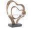 heart shaped metal marble sculpture