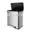 Kitchen Household Appliances Outdoor Recycle Garbage Bin Lid Lock Function With 2 Compartments