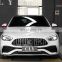 CLY Auto GT Grilles For Mercedes 2022 C Class W206 C200 C260 C300 Chrome Silver Grille Black Grilles GT R Style