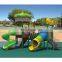 Cheap price double slide with swing amusement park equipment outdoor kids playground