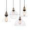Vintage Glass Pendant Lights Modern LED Hanging Lamps for Living Room Loft Decor Chandelier