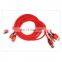 High Quality 1.2M 3 In 1 Nylon Braid Fast Charging Multiple USB Charging Cable For Iph/Type-C/Android