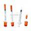 Disposable orange insulin syringes red insulin syringes