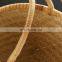 Best selling Handmade bamboo woven storage basket with handle vegetable retro shopping basket Wholesale Made in Vietnam