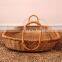 Brown Rattan Baby Changing Basket Handmade High Quality Wicker Storage basket With Handle Woven vietnam supplier
