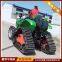 Triangle track chassis tractor modified for paddy fields