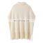 Organic Eco-friendly Women's Turtleneck Poncho Cashmere Knitted Pullover with Tassels