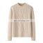 New Design 100% Pure Cashmere Pullover Round-Neck Solid Color Sweater Plus Size Casual Winter Wear with Front Logo