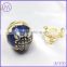 Fashion metal hand enameled Faberge style Russian egg trinket jewelry box