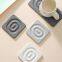 wholesale wave engraving absorbent diatomite stone coasters set