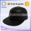Blank China Good Wholesale Black Leather Strap Faux Leather 5 Panel Hat Manufacture