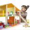 High quality diy wooden play doll house,solid wood dollhouse,wooden doll house furniture