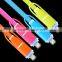 Best quality 2in1 sync cable double micro usb cable Data Cable for iphone, for android