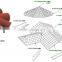 Wood design stone coated steel metal roofing tiles