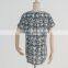 Latest bohemian ethinic printing blouse for middle aged women