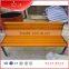 Composite outdoor wooden garden bench, long wood park bench