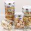 Kitchen Candy and Food glass jar storagae air tight glass jar with metal cap lids