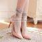white cat crystal young school teenage girls long socks