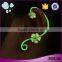 Trending plant design jewelry vine shaped earring with flower ear cuff