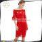  Off Shoulder Crochet Ladies Dresses With Frill Sleeve