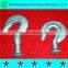 Quality Guaranteed Galvanzied Forged Carbon Steel / Alloy Steel Ball Hook , Pig Tail Hook for Electric Power Fitting