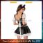 Sexy lady halloween cheap costume catwoman maid costume for party