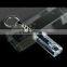 Wholesale corporate gift set Crystal block promotional engraved key ring/high quality keychains engraved own logo