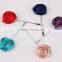 Silky Rose Lapel Flower Handmade Boutonniere Pin for Suit